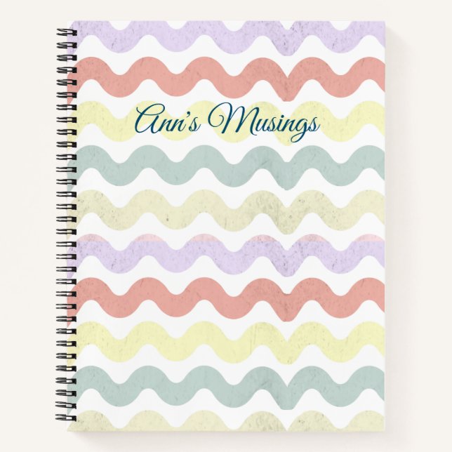 Cuaderno Ondas de color (Pastels) (Anverso)