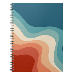 Cuaderno Ondas de estilo retro