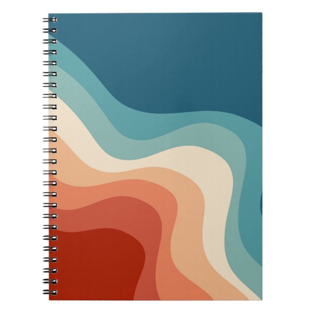 Cuaderno Ondas de estilo retro (Frente)