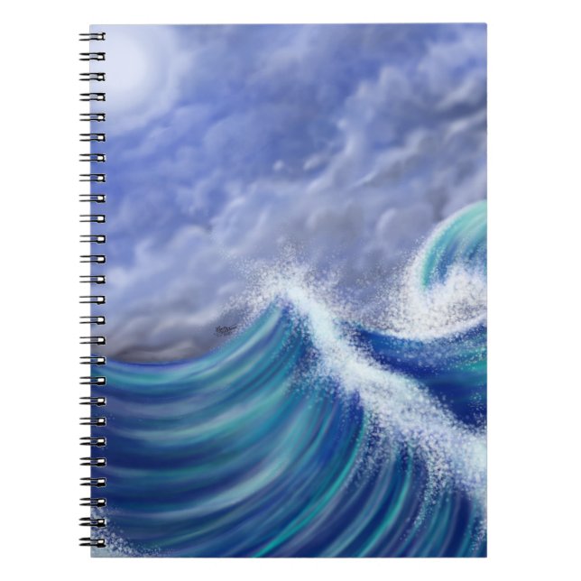 Cuaderno Ondas iluminadas por luna (Frente)