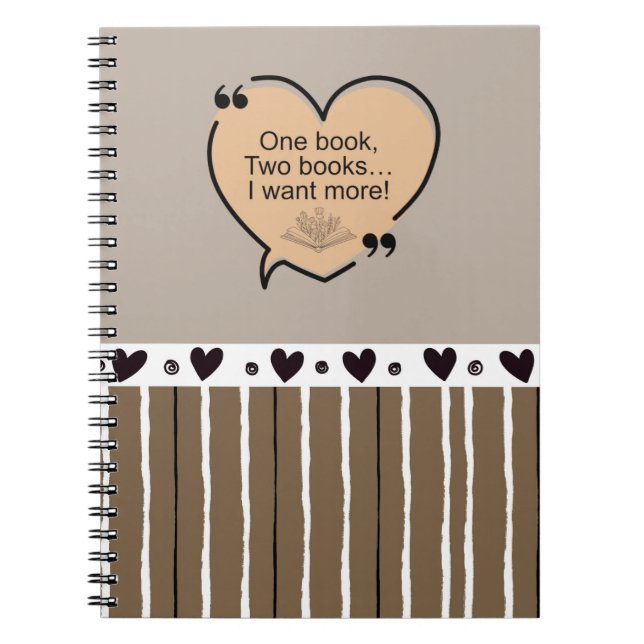 Cuaderno One Book, Two Books... I Want More! (Frente)
