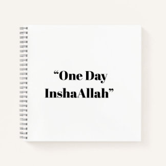 Cuaderno One Day InshaAllah - Bloc de notas de fe y pacienc