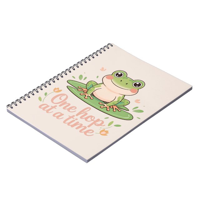 Cuaderno One Hop at a Time | Frog on Lily Pad  (Lado Izquierdo)