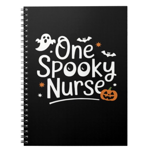 Cuaderno One Spooky Nurse Funny Ghost Nurse Halloween Essen (Frente)