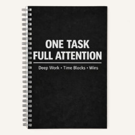 Cuaderno One Task Full Attention Deep Work
