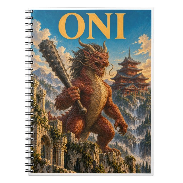 Cuaderno Oni, Monstruo de Fantasía Gótica (Frente)