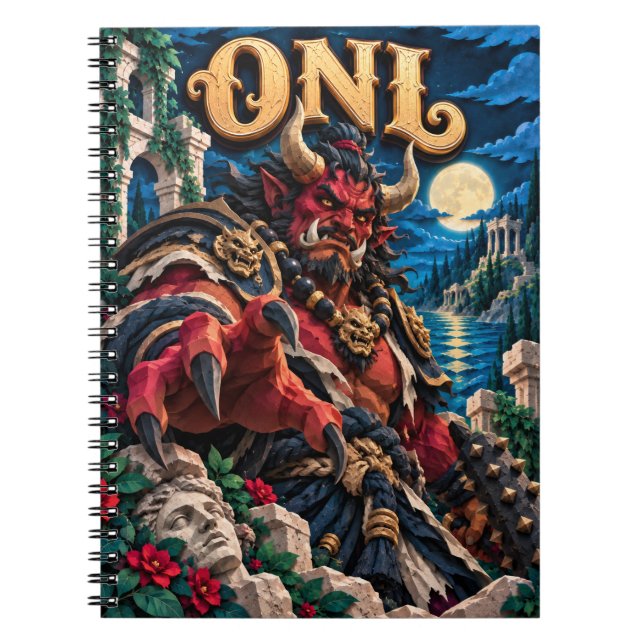 Cuaderno Oni, Monstruo de Papel Cortado (Frente)