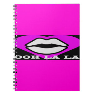 Cuaderno OO La La diseño rosa y negro tema belleza francés
