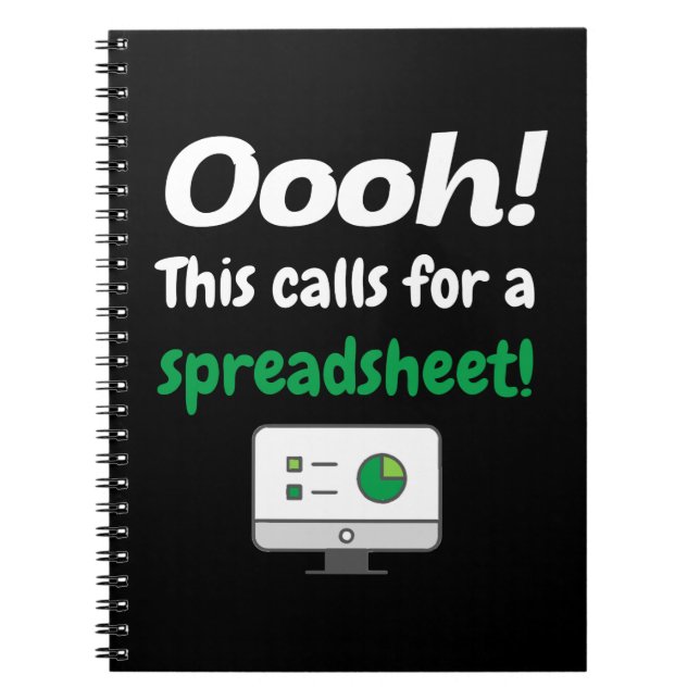 Cuaderno Oooh! This calls for a spreadsheet (Frente)