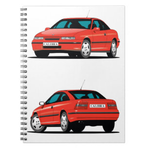 Cuaderno Opel Calibra rojo