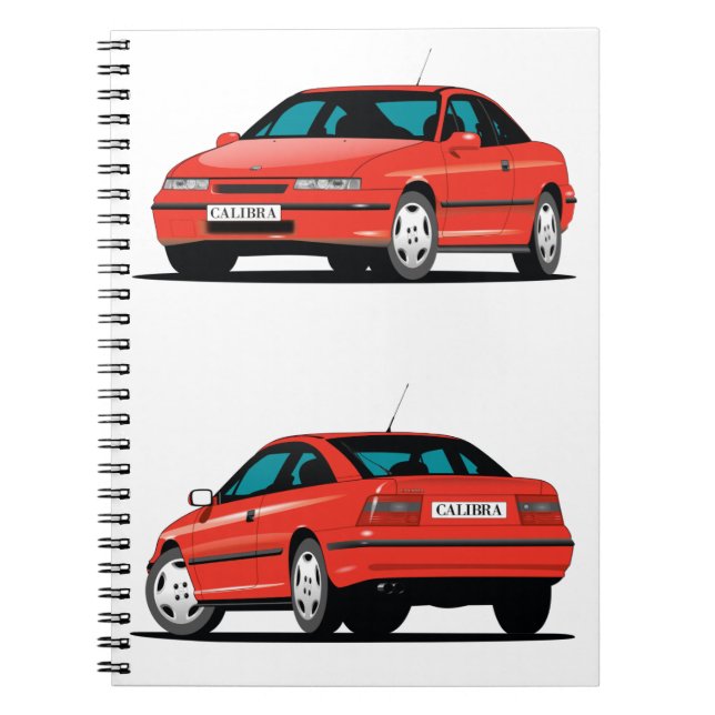 Cuaderno Opel Calibra rojo (Frente)
