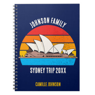 Cuaderno Ópera de Sidney Australia Personalizado azul