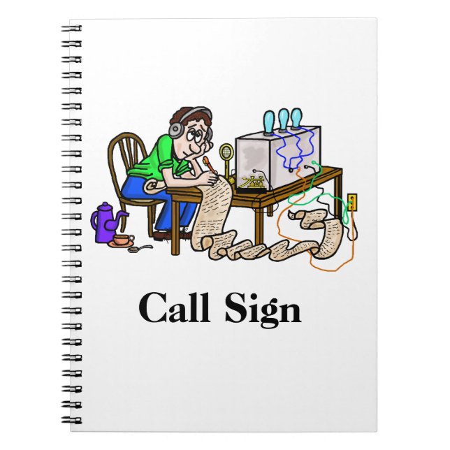 Cuaderno Operador de Ham Copiar Bloc de notas de mensajes (Frente)