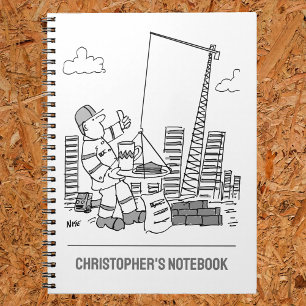 Cuaderno Operador de la grúa del sitio de construcción