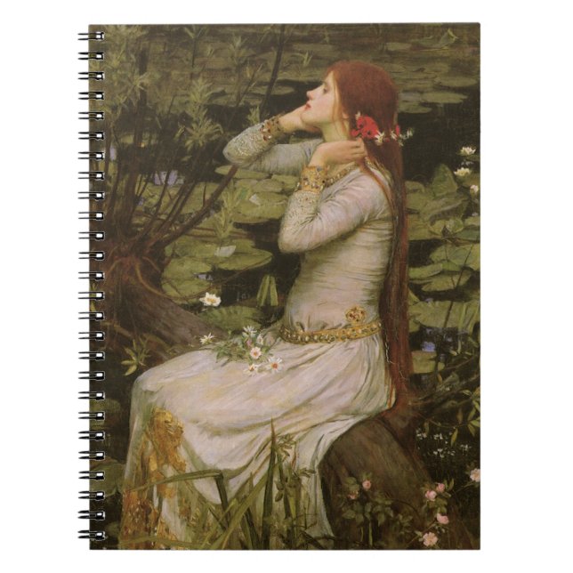 Cuaderno Ophelia por el estanque de John William Waterhouse (Frente)