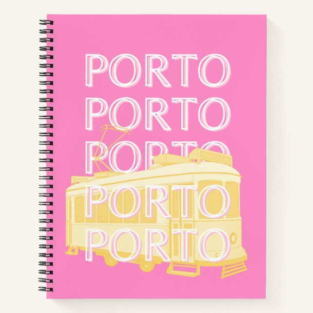 Cuaderno Oporto Travel Art, Portugal, Pink (Anverso)