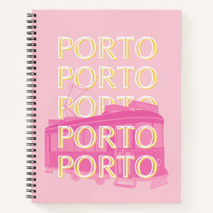 Cuaderno Oporto Travel Art, Portugal, Pink, Preppy