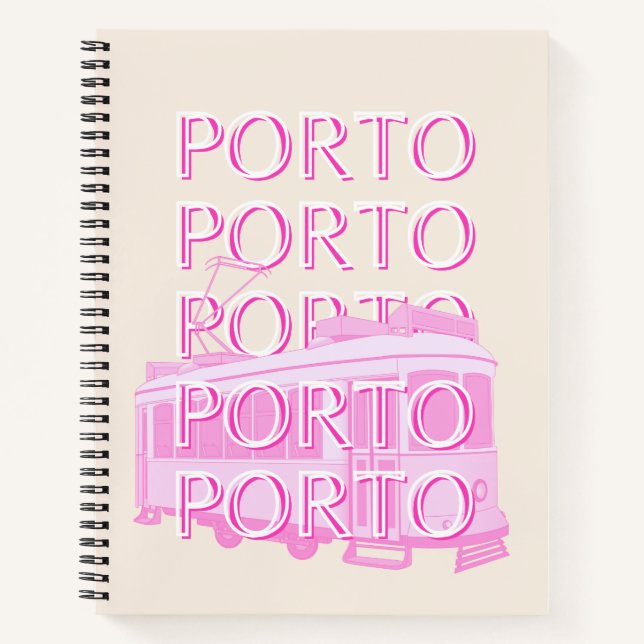 Cuaderno Oporto Travel Art, Portugal Travel Art, Pink (Anverso)