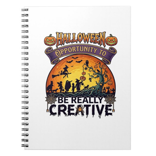 Cuaderno Oportunidad de Halloween Ser Realmente Creativa Br (Frente)