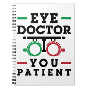 Cuaderno Optometrist Optometry Médica ocular al paciente