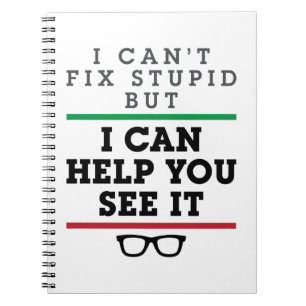 Cuaderno Optometrista Optometría Oftalmología Véase Estúpid