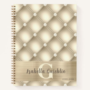 Cuaderno Opulento Cushiro de Diamantes de Oro