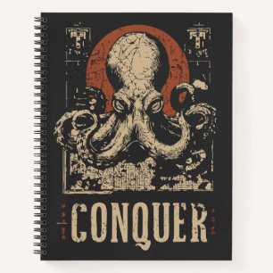 Cuaderno Opulpo del Este Grunge   Retrato de la creatura ma