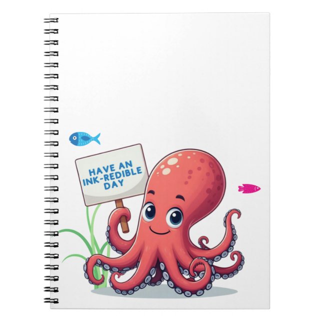 Cuaderno Opulpo personalizado con pescado (Frente)