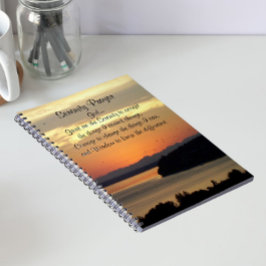 Cuaderno Oración de la Serenidad Paisaje Marítimo Naranja A