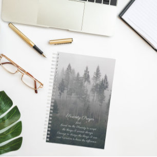 Cuaderno Oración de serenidad Bosque Misty