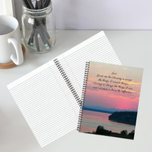 Cuaderno Oración de Serenidad Foto de Atardecer en el Mar R