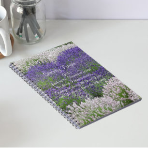 Cuaderno Oración de serenidad inspiradora jardín de lavanda