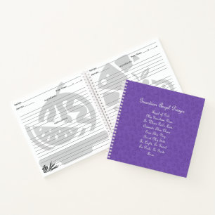 Cuaderno Oración del Ángel de la Guarda Púrpura