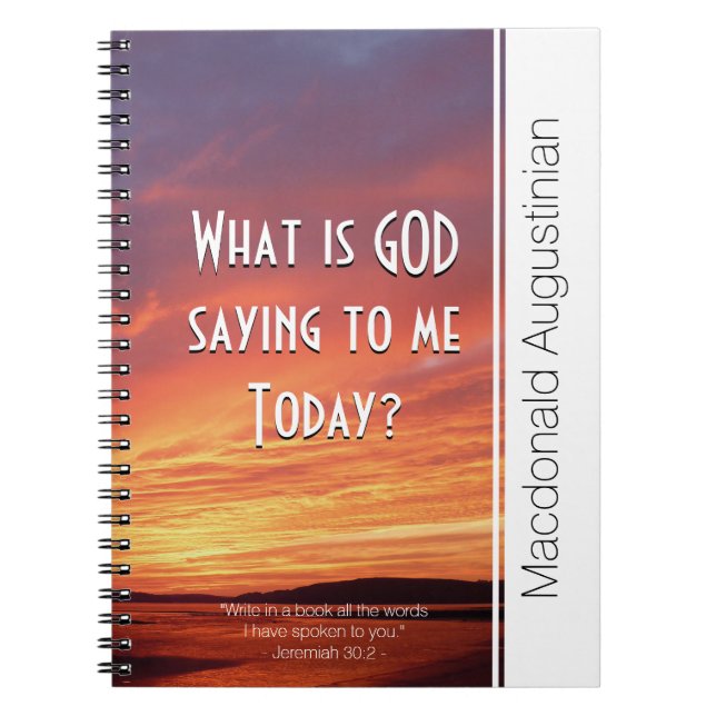 Cuaderno Oración, ¿QUÉ ME DICE DIOS HOY? Devocional (Frente)