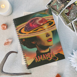 Cuaderno Oráculo de Astrología Oculta de Collage Retro Míst