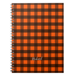 Cuaderno Orange and Black Checker