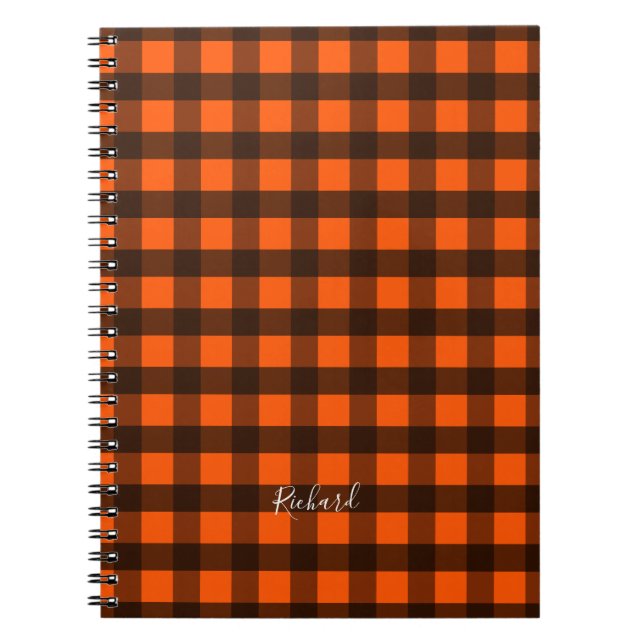Cuaderno Orange and Black Checker (Frente)