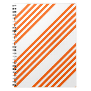 Cuaderno Orange and white five stripes pattern