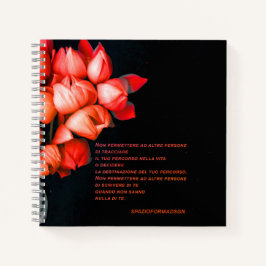 Cuaderno "Orange broken heart in black" & Percorso Silenzio