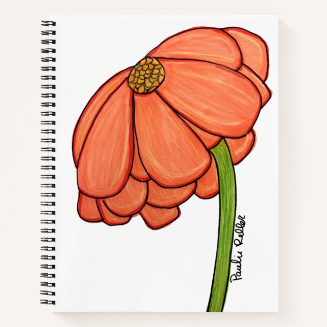 Cuaderno Orange Flower Notebook (Anverso)