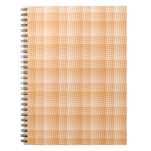 Cuaderno Orange White Checker Abstract Pattern (Frente)
