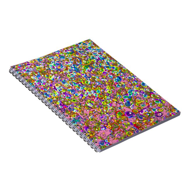 Cuaderno Orbs de diseño orgánico estilo esferoides (Lado Derecho)