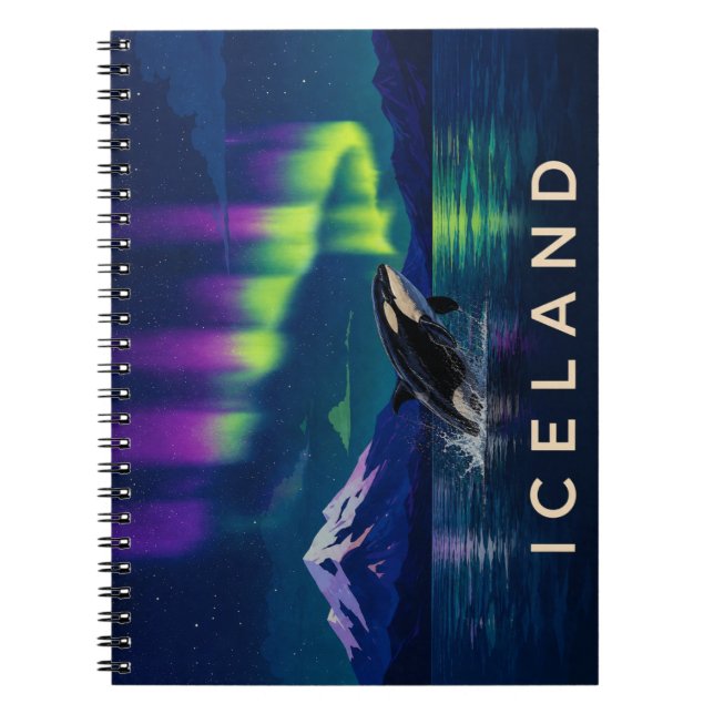 Cuaderno Orca Luces del Norte Islandia Aurora (Frente)