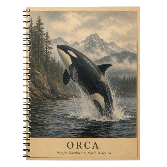 Cuaderno Orca Pacífico Noroeste VINTAGE (Frente)