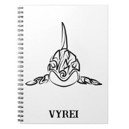 Cuaderno Orca tribal negra y blanca