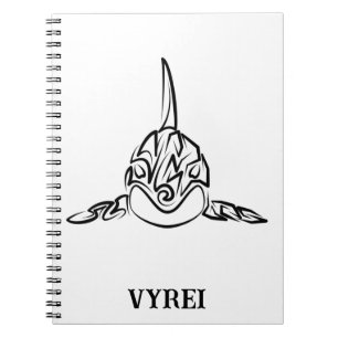 Cuaderno Orca tribal negra y blanca