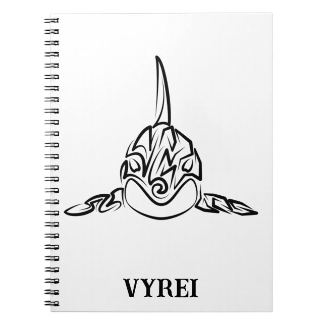 Cuaderno Orca tribal negra y blanca (Frente)