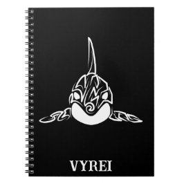Cuaderno Orca tribal negra y blanca