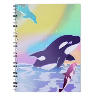 Cuaderno Orca y delfines arcoíris DCLHeart De vuelta a la e