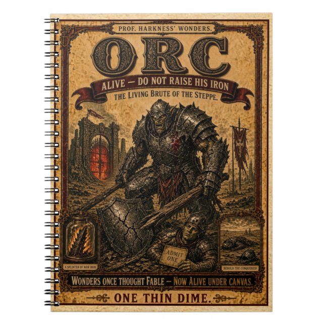 Cuaderno Orco, Monstruo de Circo Antiguo (Frente)